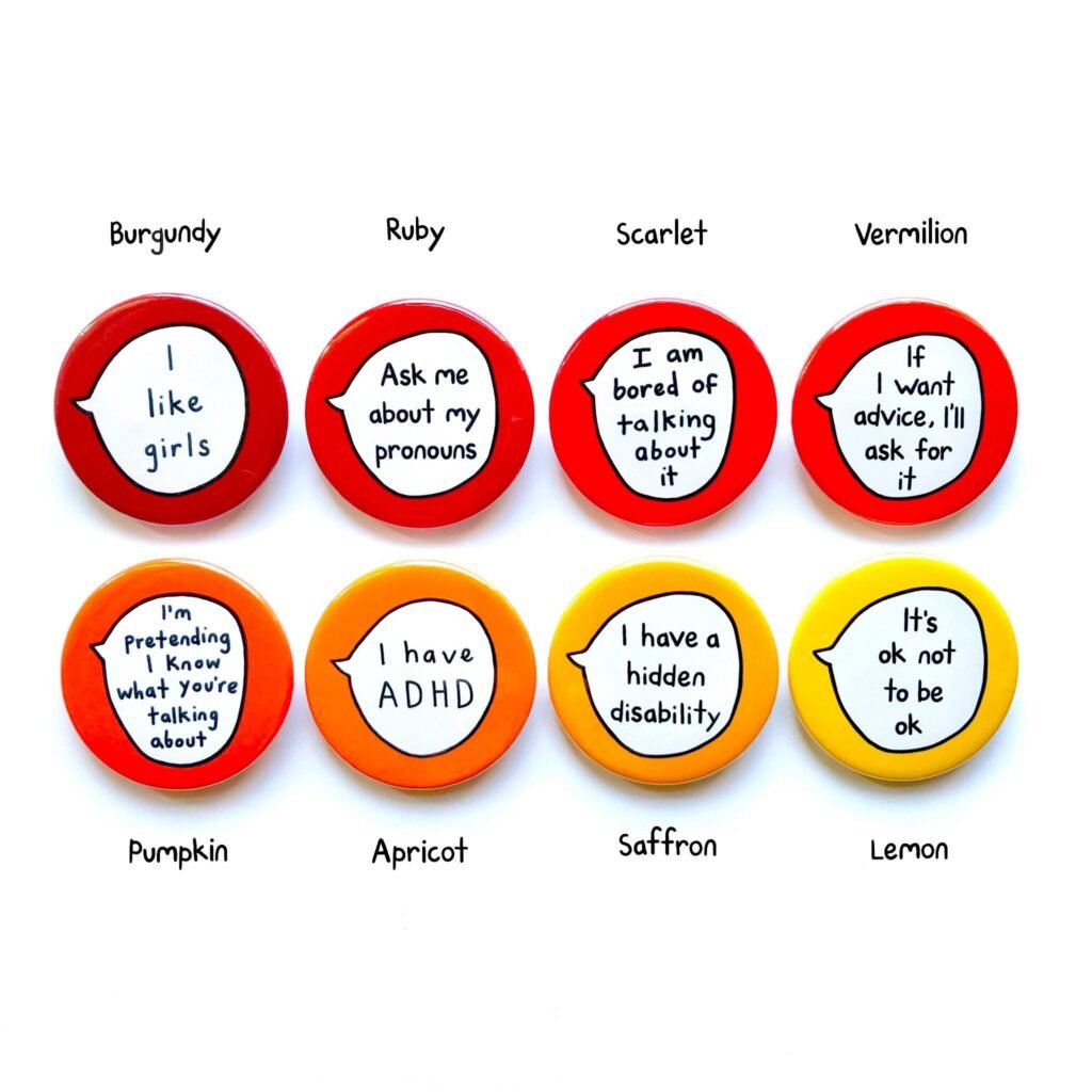 Pin Wording Custom Pin Badge – Choose your own colour and wording – Sootmegs