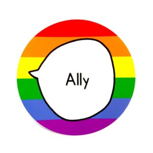 Vinyl Sticker 8cm - LGBT+ Ally - LGBTQ Rainbow Pride Flag