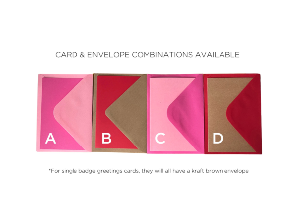 Valentine's & Galentine's Day Pin Badge Greetings Card